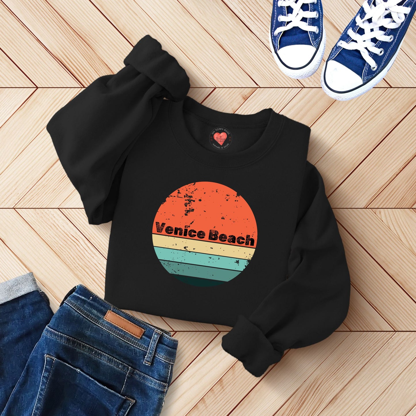 Venice Beach Distressed Unisex Sweatshirt