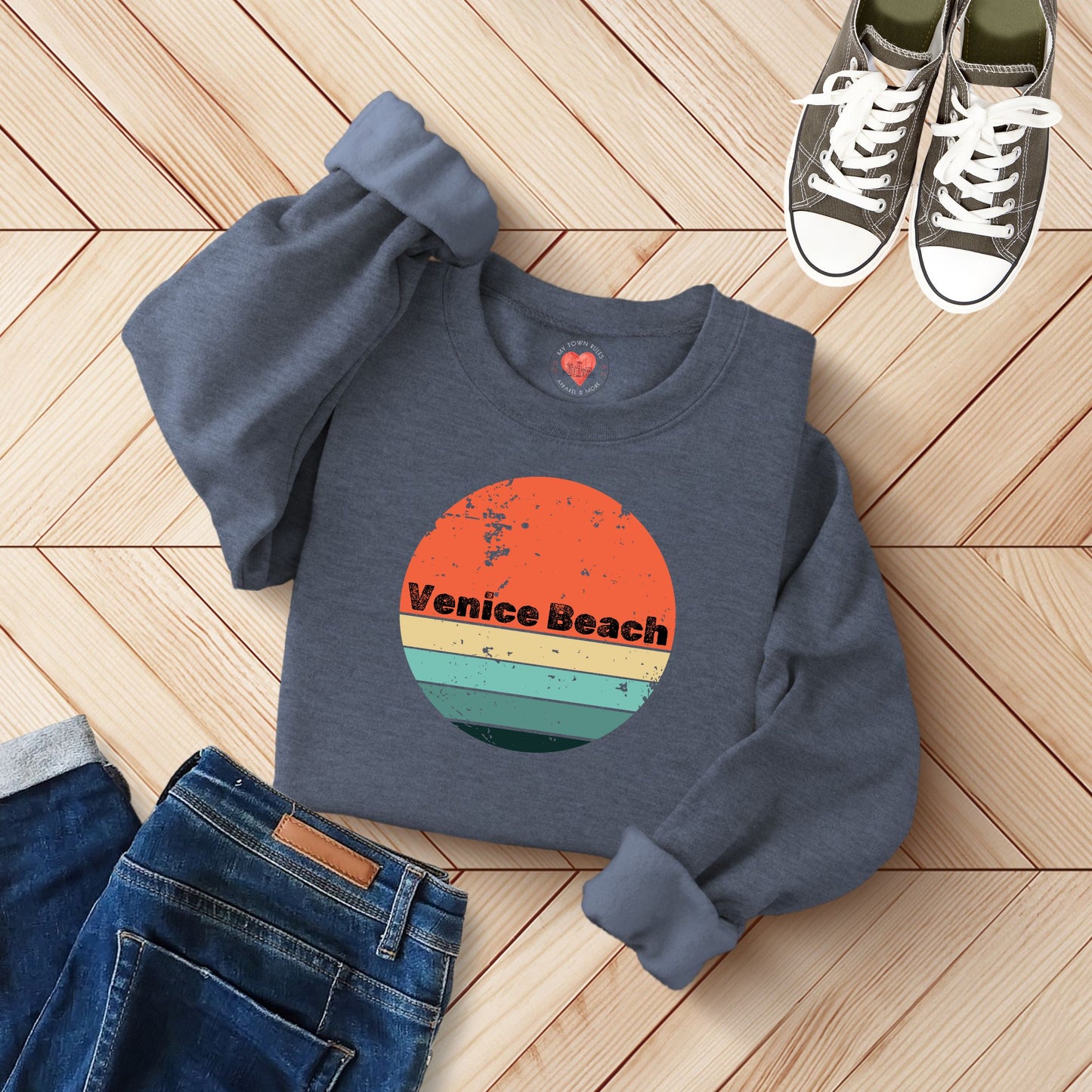 Venice Beach Distressed Unisex Sweatshirt