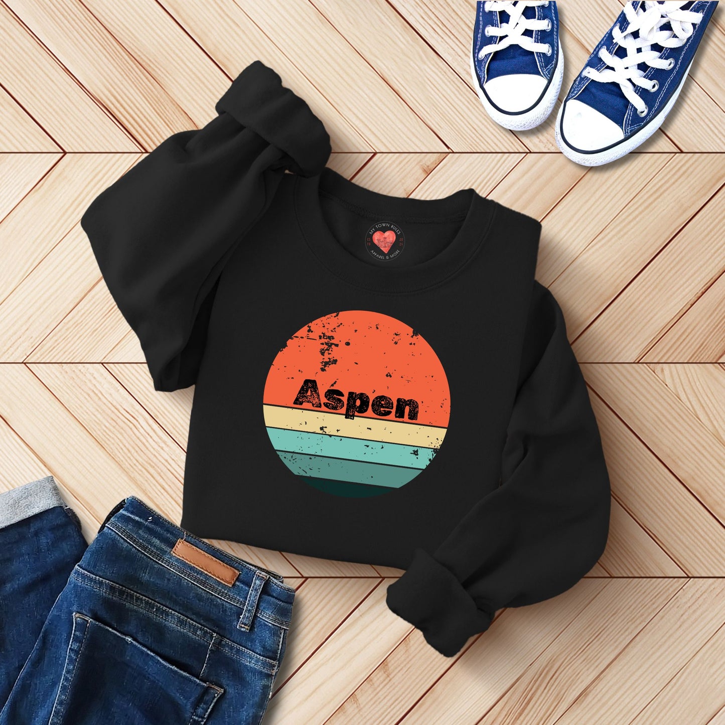 Aspen Distressed Unisex Sweashirt