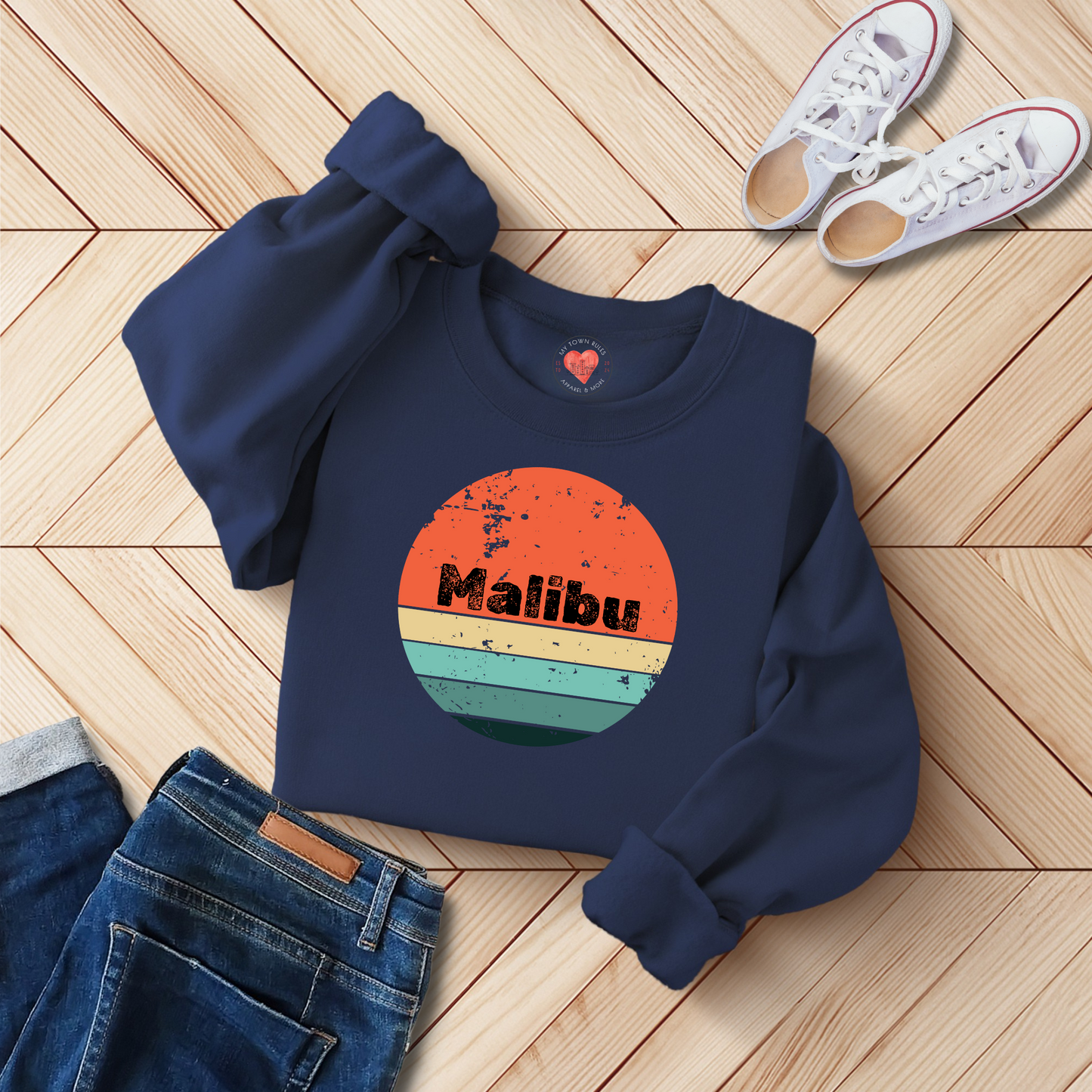 Malibu Distressed Unisex Sweatshirt